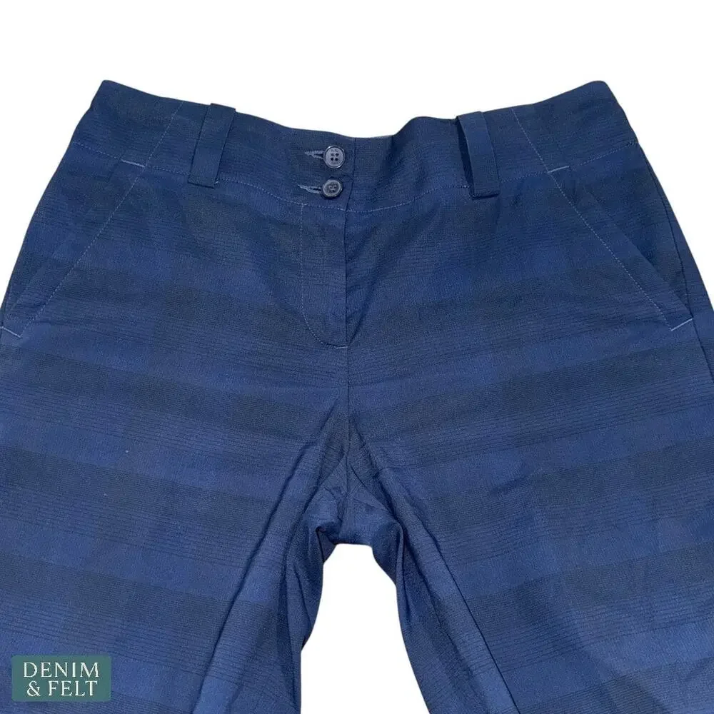 Nike Golf Dri-FIT Blue Plaid Straight‎ Leg Pants Women’s Size 2 31” Inseam